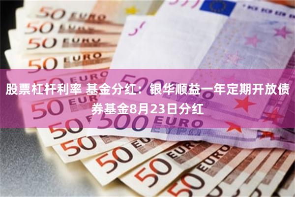 股票杠杆利率 基金分红：银华顺益一年定期开放债券基金8月23日分红