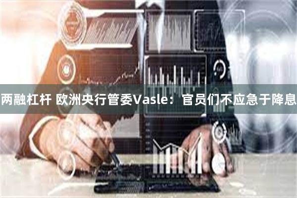 两融杠杆 欧洲央行管委Vasle：官员们不应急于降息