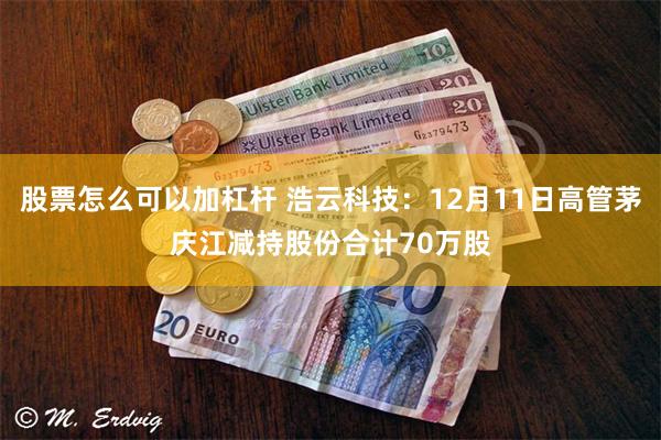 股票怎么可以加杠杆 浩云科技：12月11日高管茅庆江减持股份合计70万股