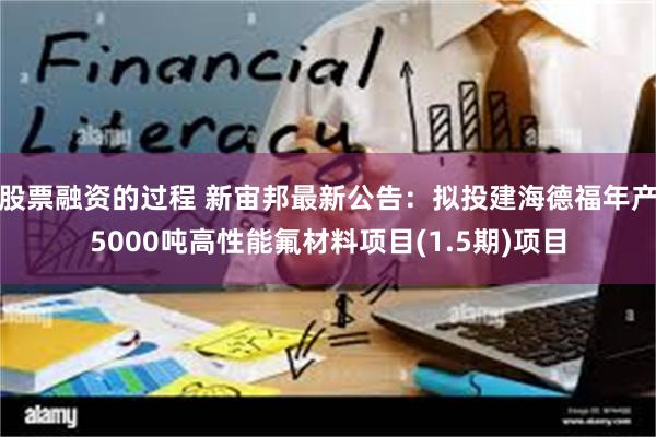 股票融资的过程 新宙邦最新公告：拟投建海德福年产5000吨高性能氟材料项目(1.5期)项目